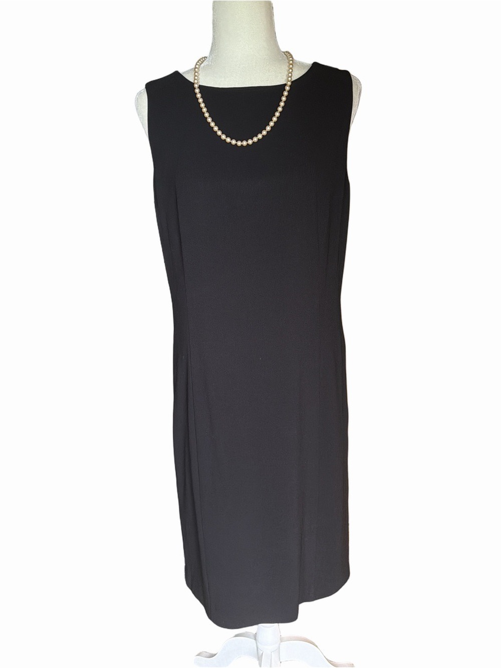 Talbots Classic Black Sleeveless Sheath Dress - Elegant Everyday Style